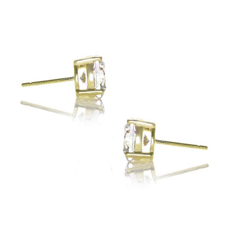 Cubic Zirconia Classic 4-Prong Stud Earrings