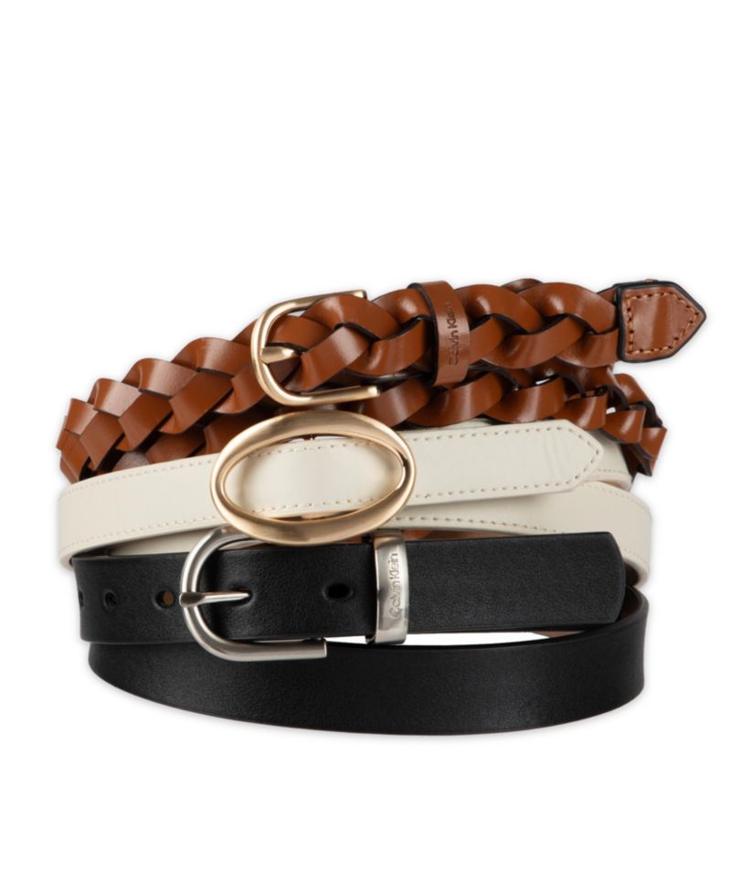 3-Piece Skinny and Braided Style Belt