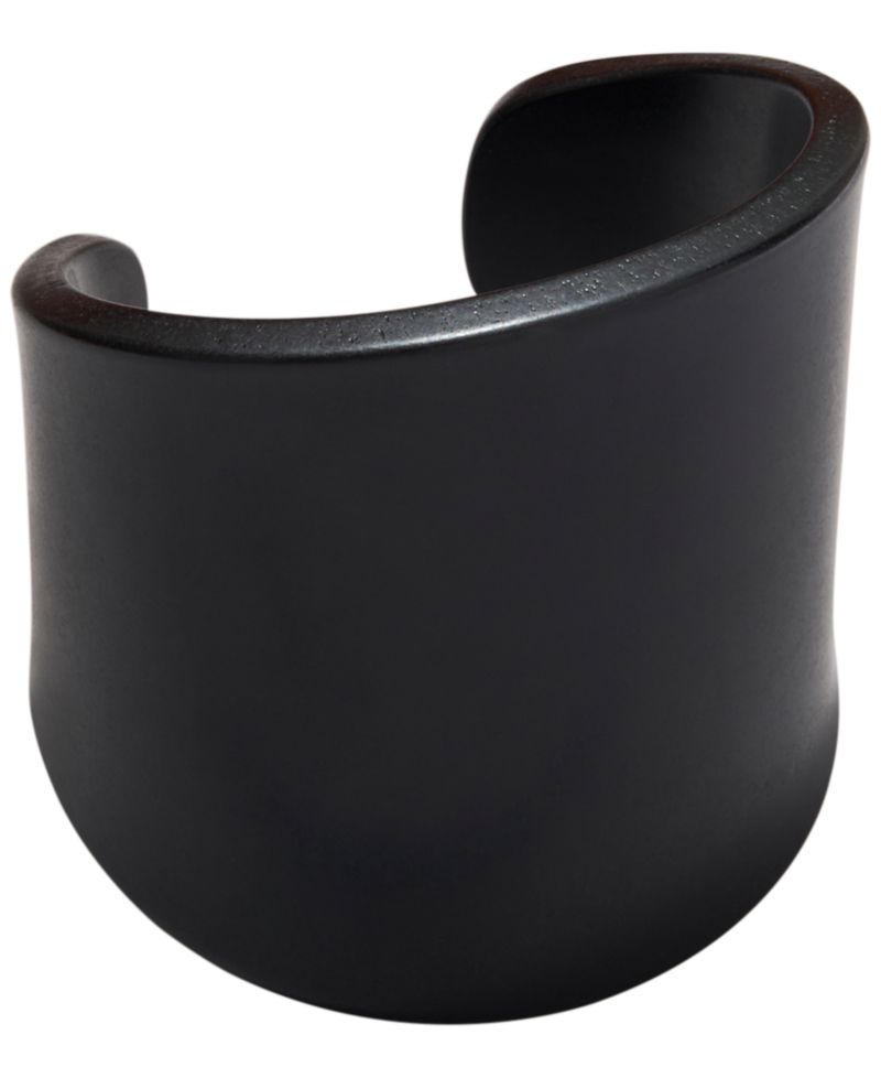 Black-Tone Resin Cuff Bracelet