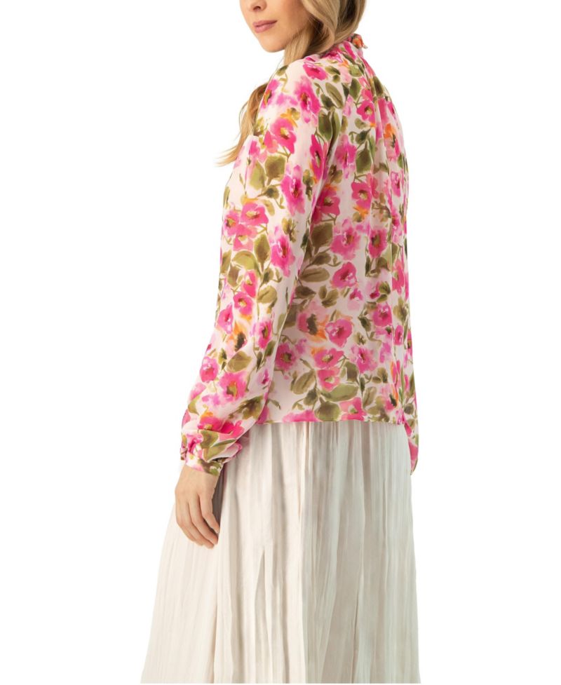 Women's Floral High Neck Blouse