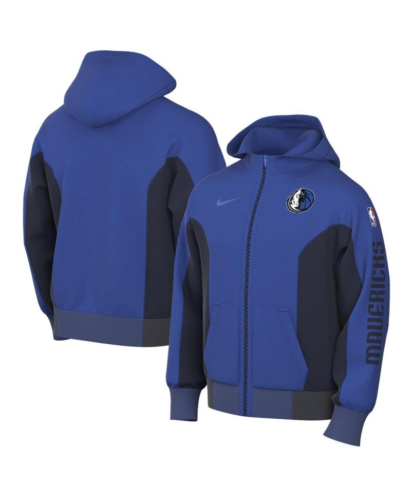 Men's Blue Dallas Mavericks 2023/24 Authentic Showtime Full-Zip Hoodie