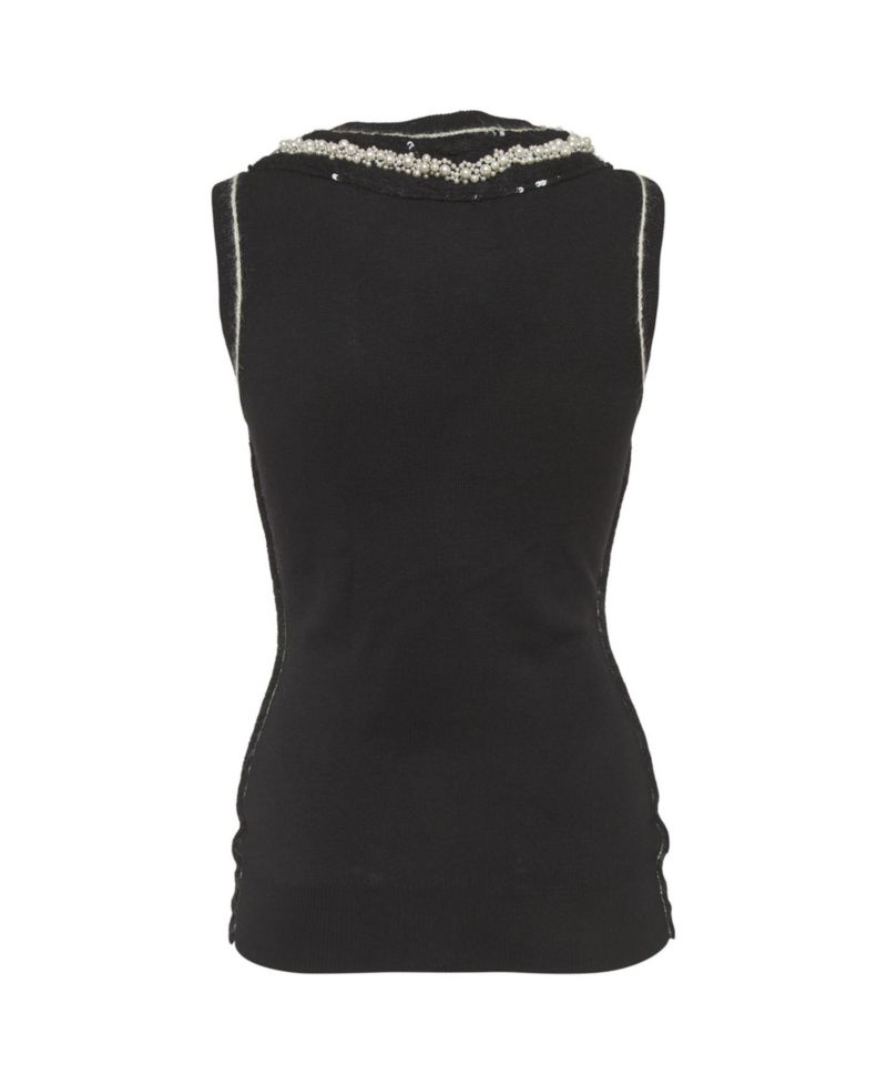 Women's Stretch Knit Beaded Top