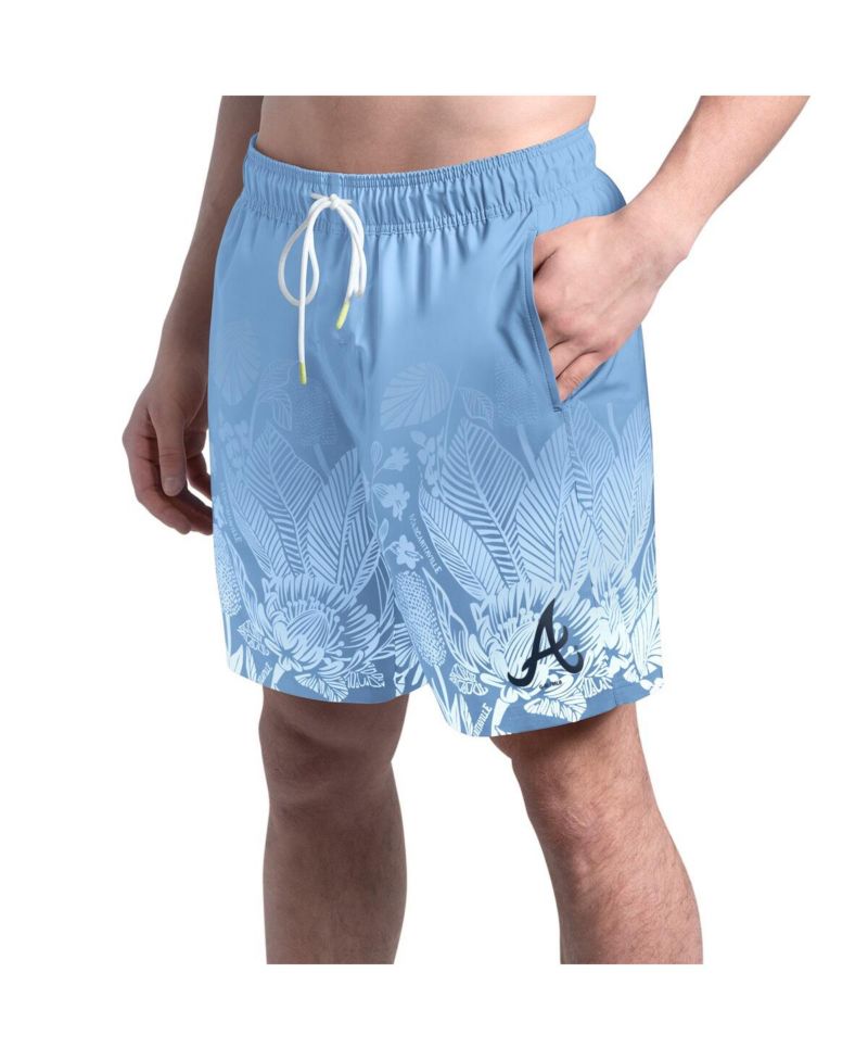 Men's Blue Atlanta Braves Lagoon Fiesta Swim Shorts