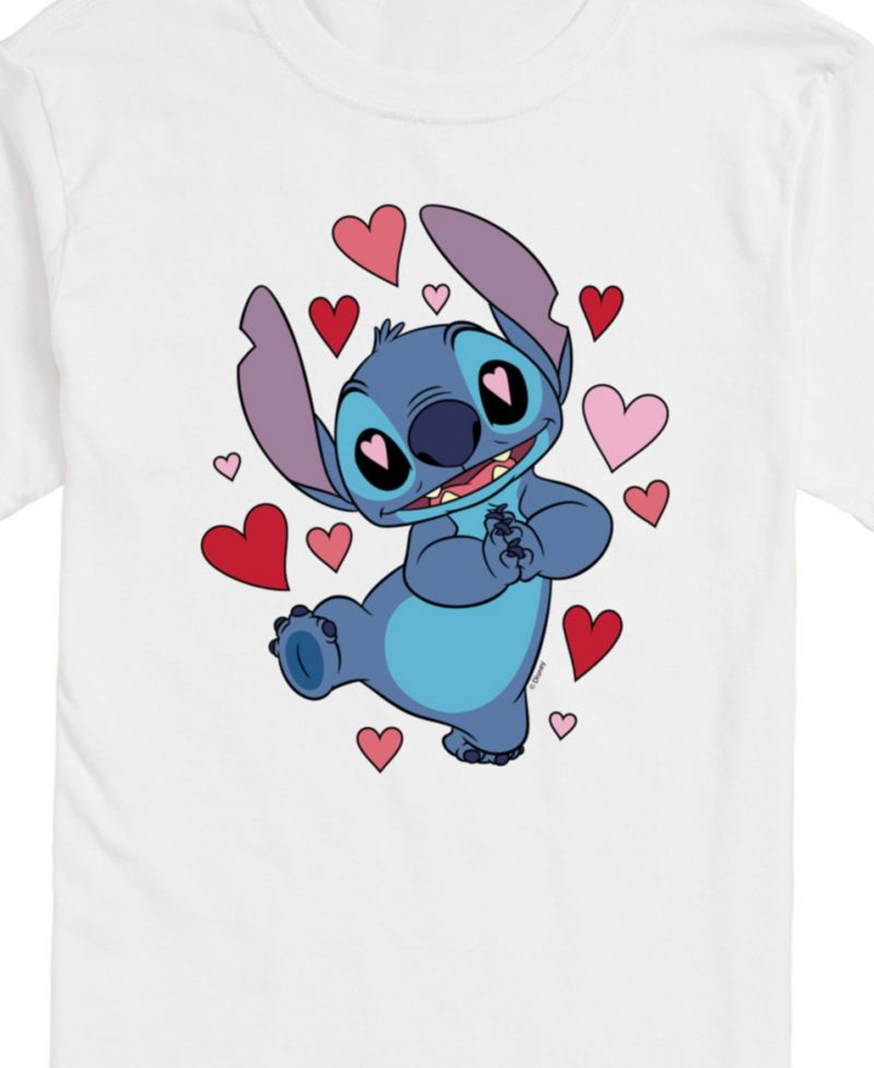 Men's Lilo Stitch Valentine's Day Short Sleeve T-Shirt