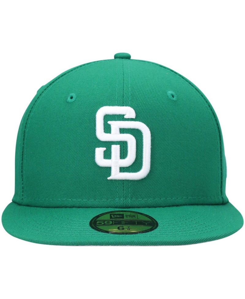 Men's Kelly Green San Diego Padres White Logo 59FIFTY Fitted Hat