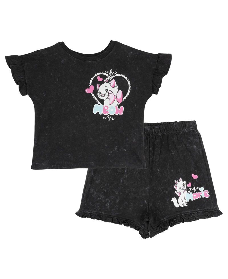 Toddler Girls Jessie Washed French Terry T-Shirt and Shorts Set