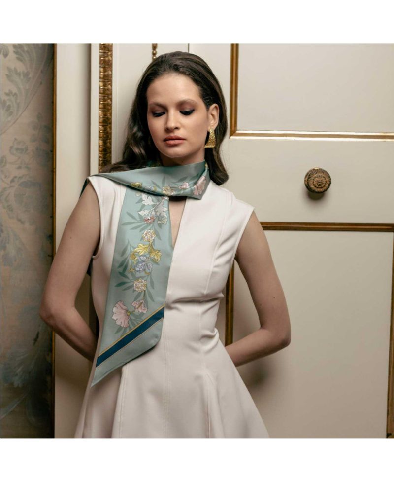 Sabrina - Skinny Silk Scarf for Women