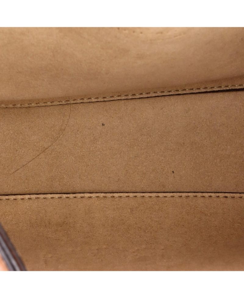 Mini Logo Crossbody Bag Perforated Faux Leather