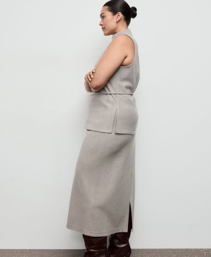 Women's Elastic Waist Long Skirt