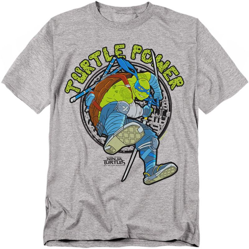 Men's Out Of The Shadows Leonardo Turtle Power T Shirt