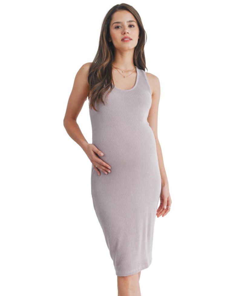 Women's Ribbed Sleeveless Bodycon Tank Dress