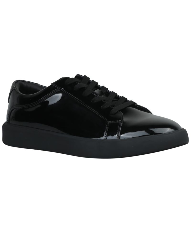 Men's Patent Leather Lace-Up Sneakers