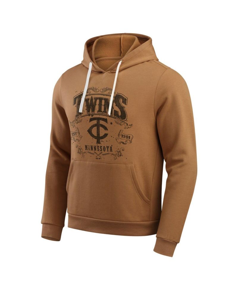 Darius Rucker Collection by Men's Tan Minnesota Twins Camp Fleece Pullover Hoodie