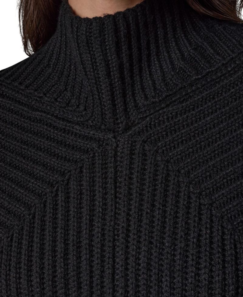 Women's Mock-Neck Sleeveless Ribbed Sweater Tunic