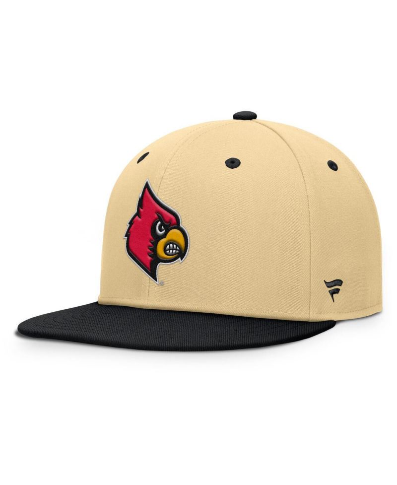 Men's Gold/Black Louisville Cardinals Balance Fitted Hat