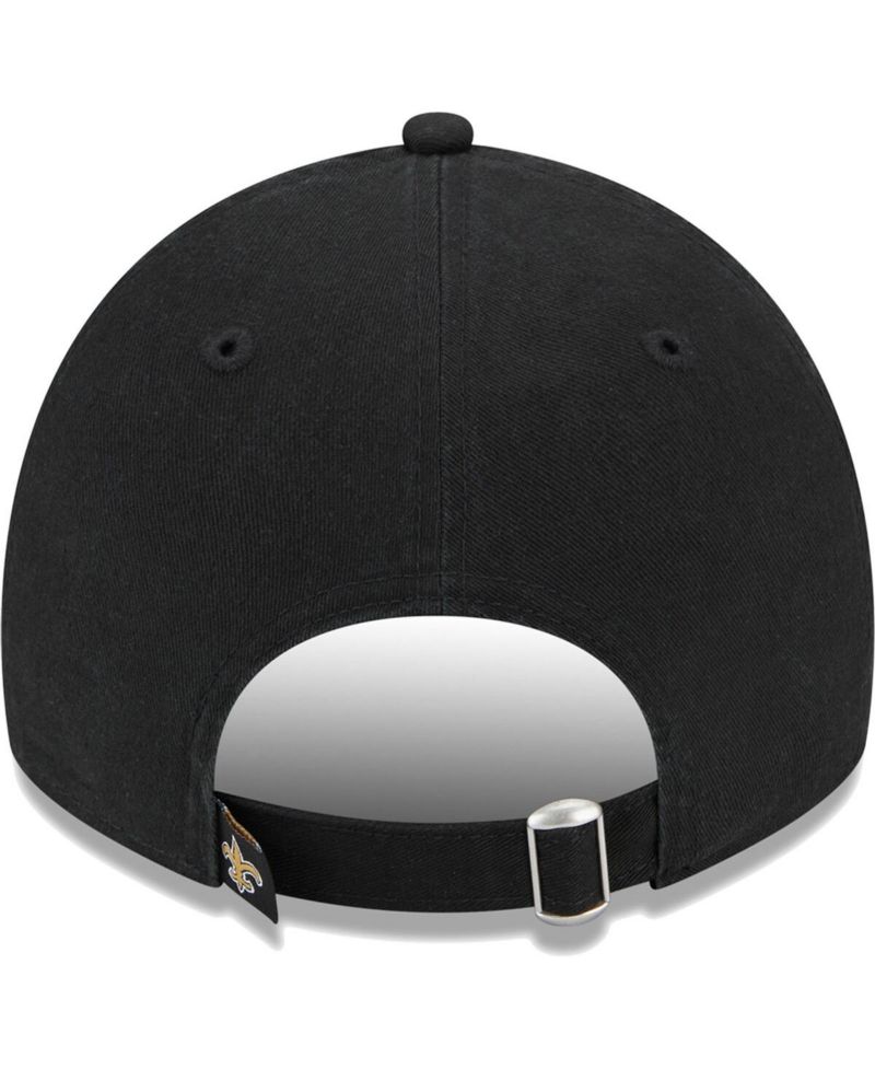 Women's Black New Orleans Saints Leaves 9Twenty Adjustable Hat