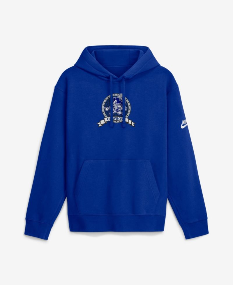 Men's Royal Dallas Cowboys Short Pass Rewind Club Fleece Hoodie