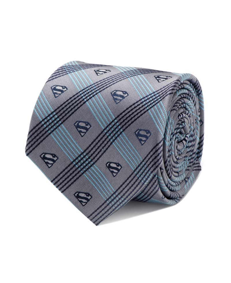 Superman Plaid Men's Tie