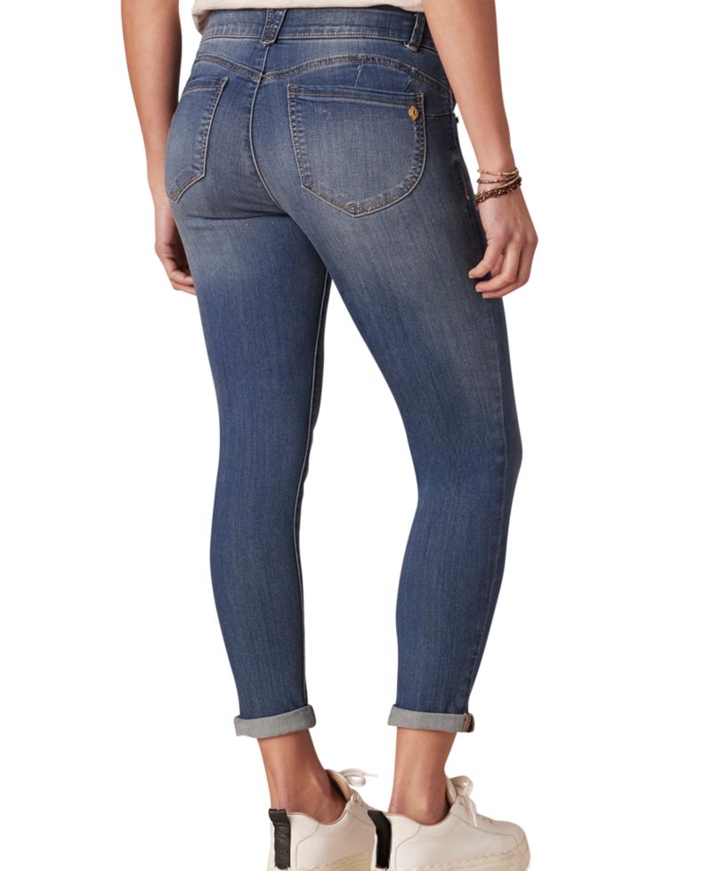 Petite Mid-Rise Cuffed Ankle Jeans