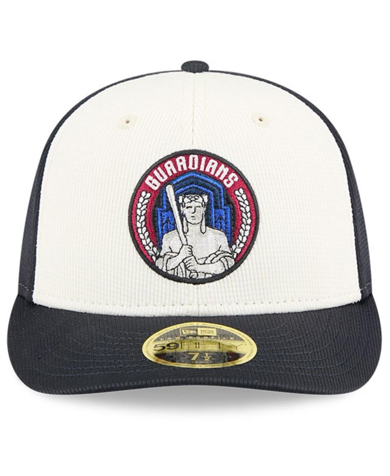 Men's Navy/White Cleveland Guardians City Connect Batting Practice Low Profile 59FIFTY Fitted Hat