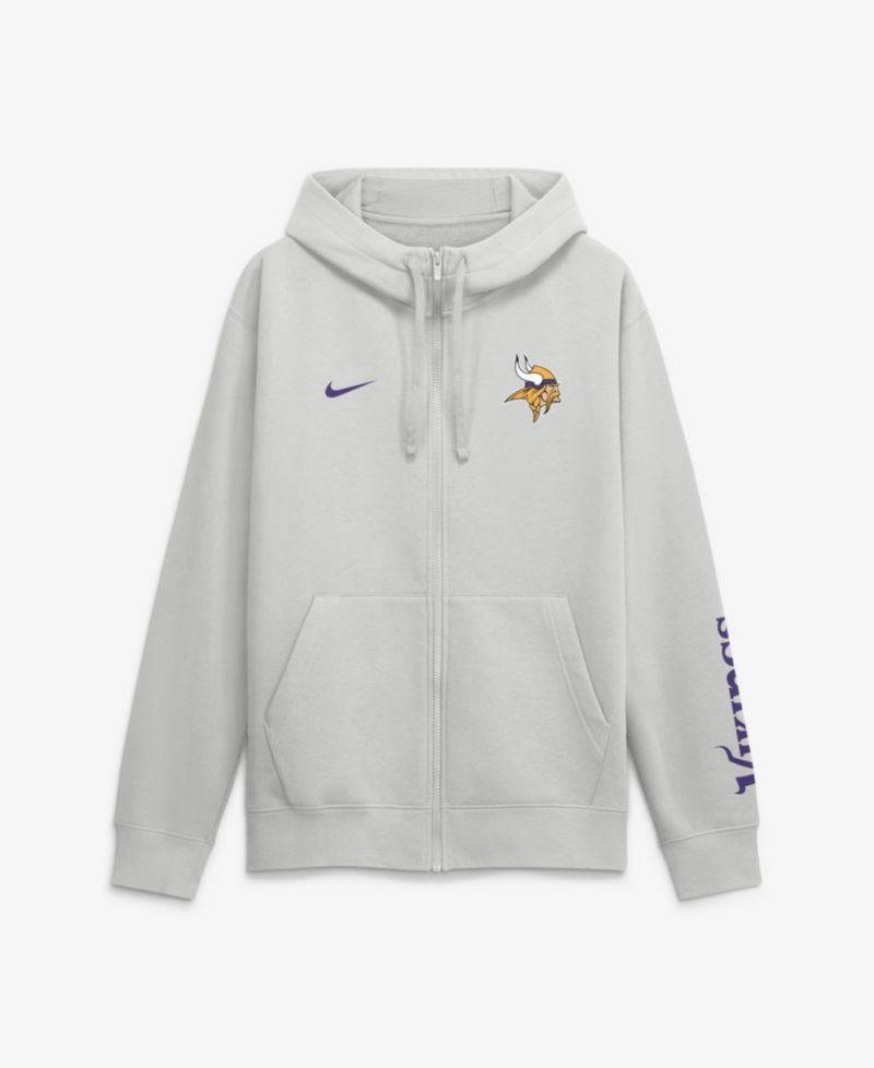 Men's Minnesota Vikings Cool Down Club Full-Zip Fleece Hoodie