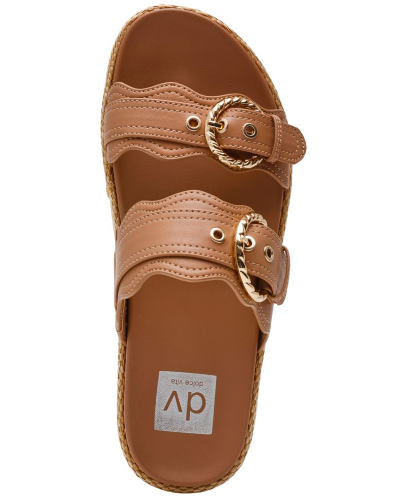 Women's Serpent Double Band Footbed Platform Sandals