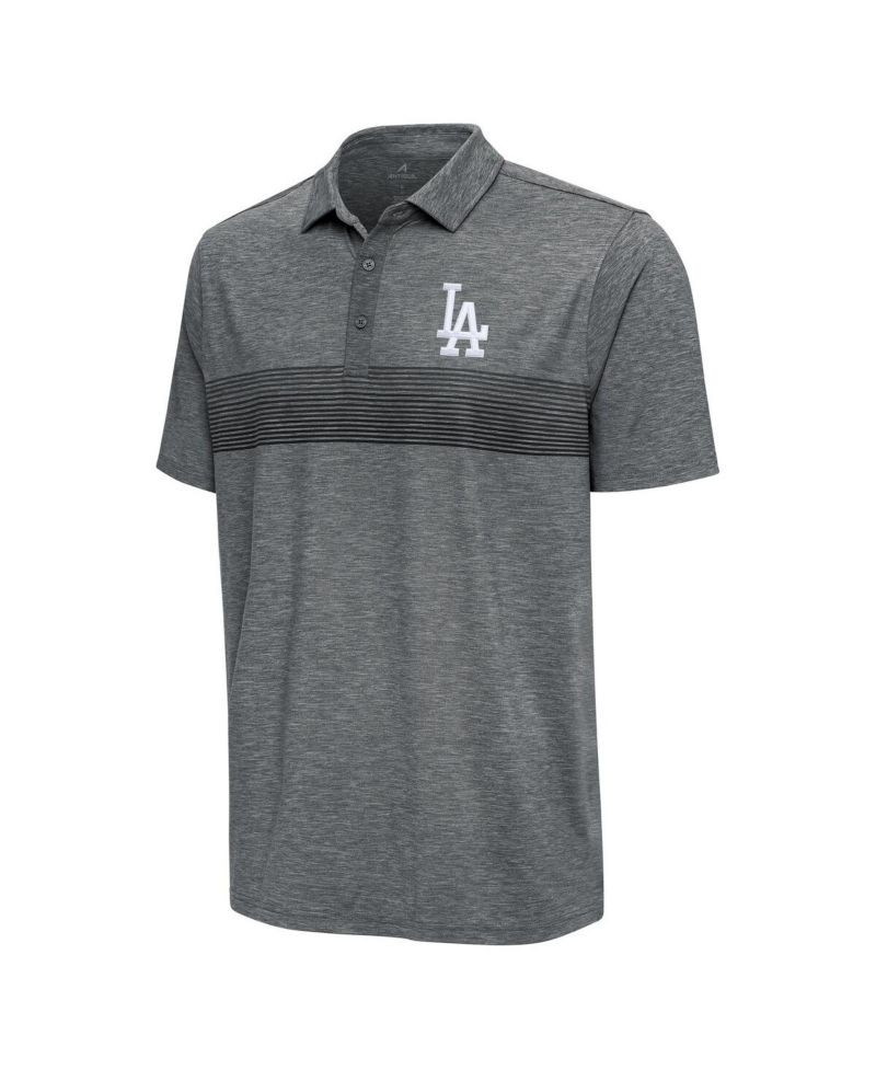 Men's Pewter Los Angeles Dodgers Dashing Polo Shirt