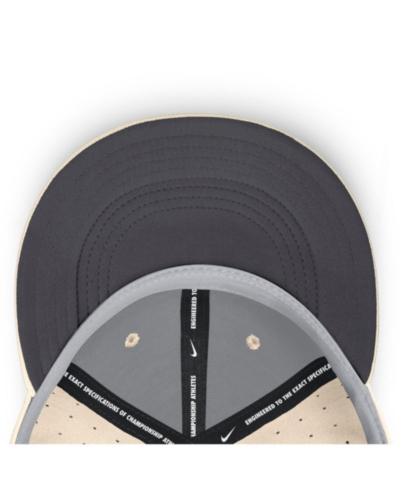 Men's Natural Los Angeles Dodgers True Dri-FIT AeroBill Fitted Hat