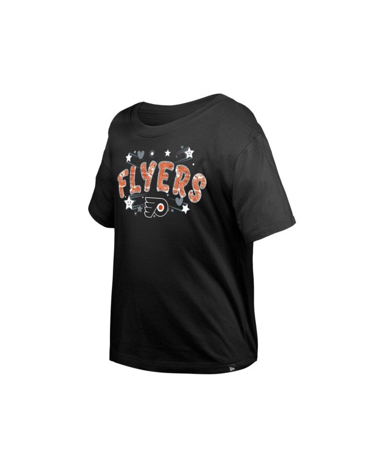 Girl's Big Boys and Girls Black Philadelphia Flyers Flip Sequin T-Shirt