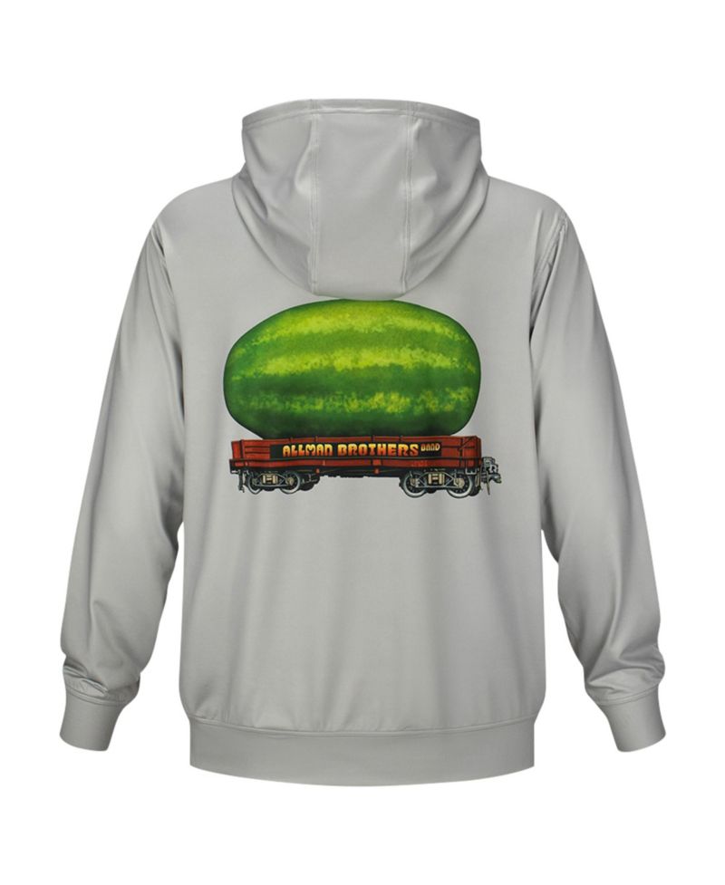 Men's and Women's Gray The Allman Brothers Band Watermelon Pullover Hoodie