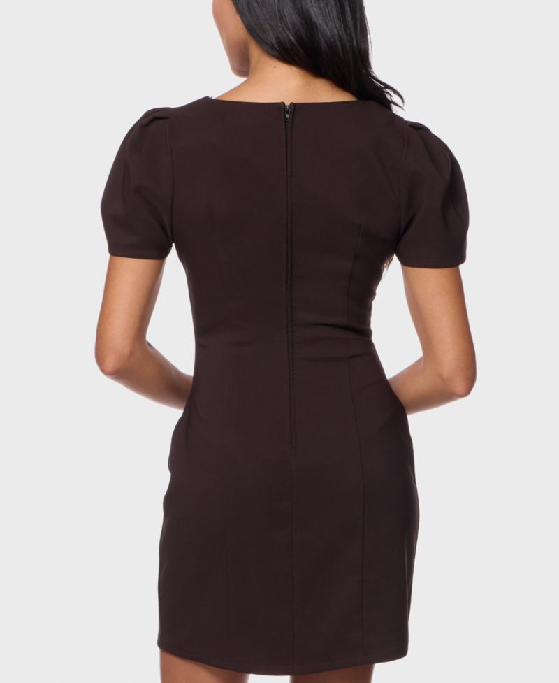 Juniors' Tailored Short-Sleeve Sheath Dress