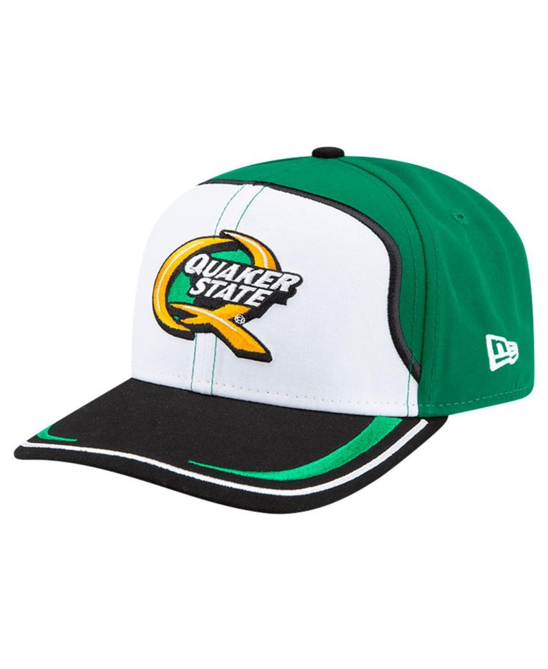 Men's White/Green Mark Martin Quaker State 9SEVENTY Stretch-snap Hat