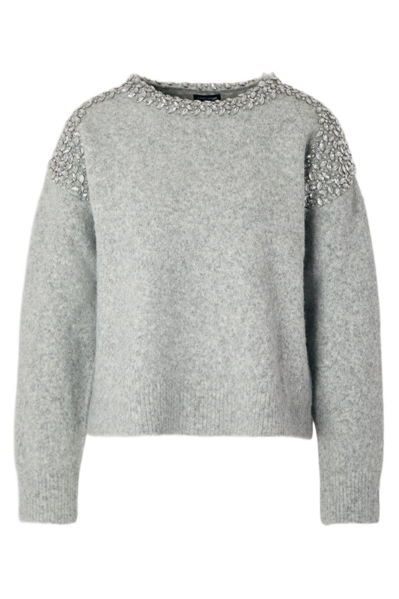 Women's Embellished Trim Cosy Knit Jumper
