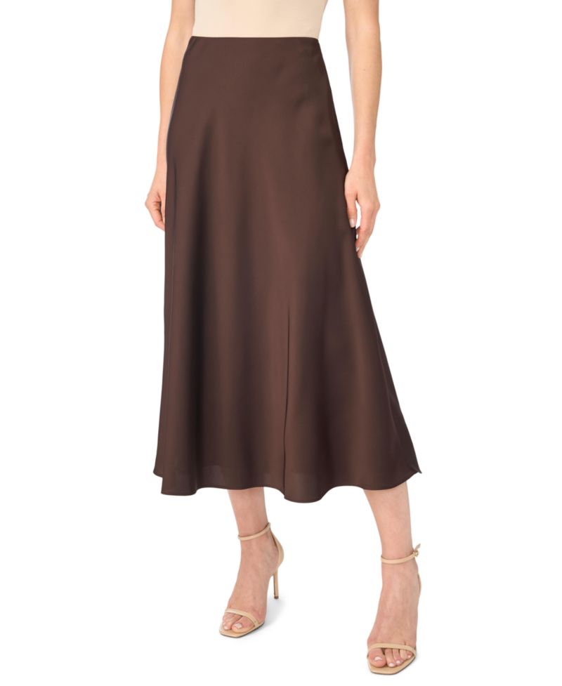 Women's Satin Maxi A-Line Skirt