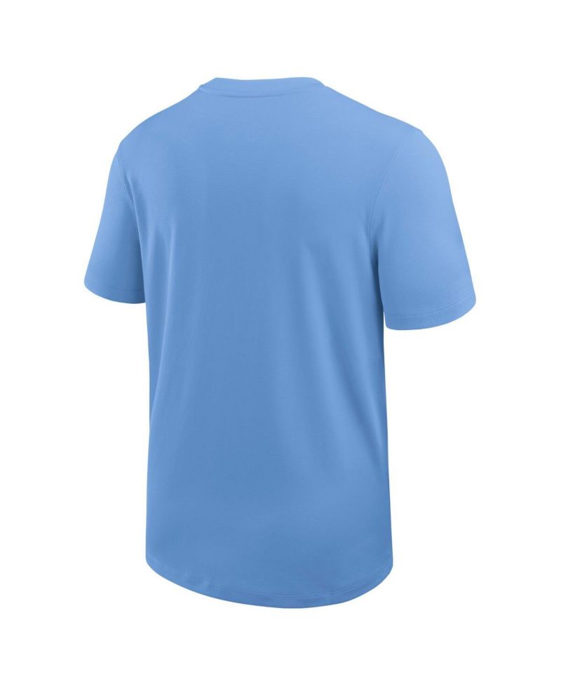 Men's Carolina Blue North Carolina Tar Heels 2025 Sideline UV Performance Coach T-Shirt