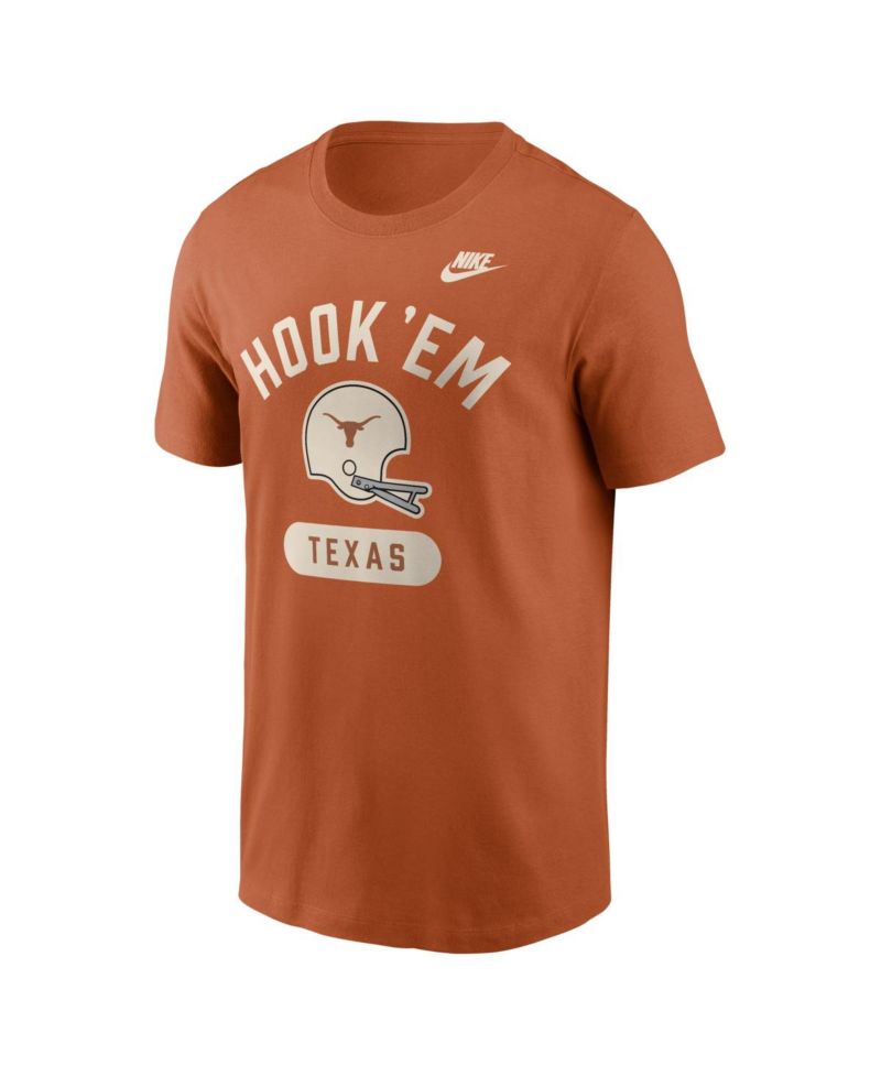 Men's Texas Orange Texas Longhorns Legacy Arch Helmet T-Shirt