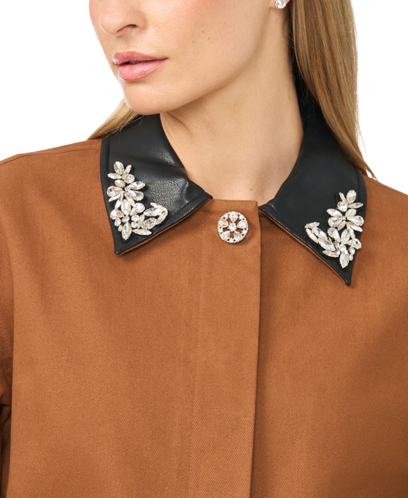Women's Embellished-Collar Barn Jacket