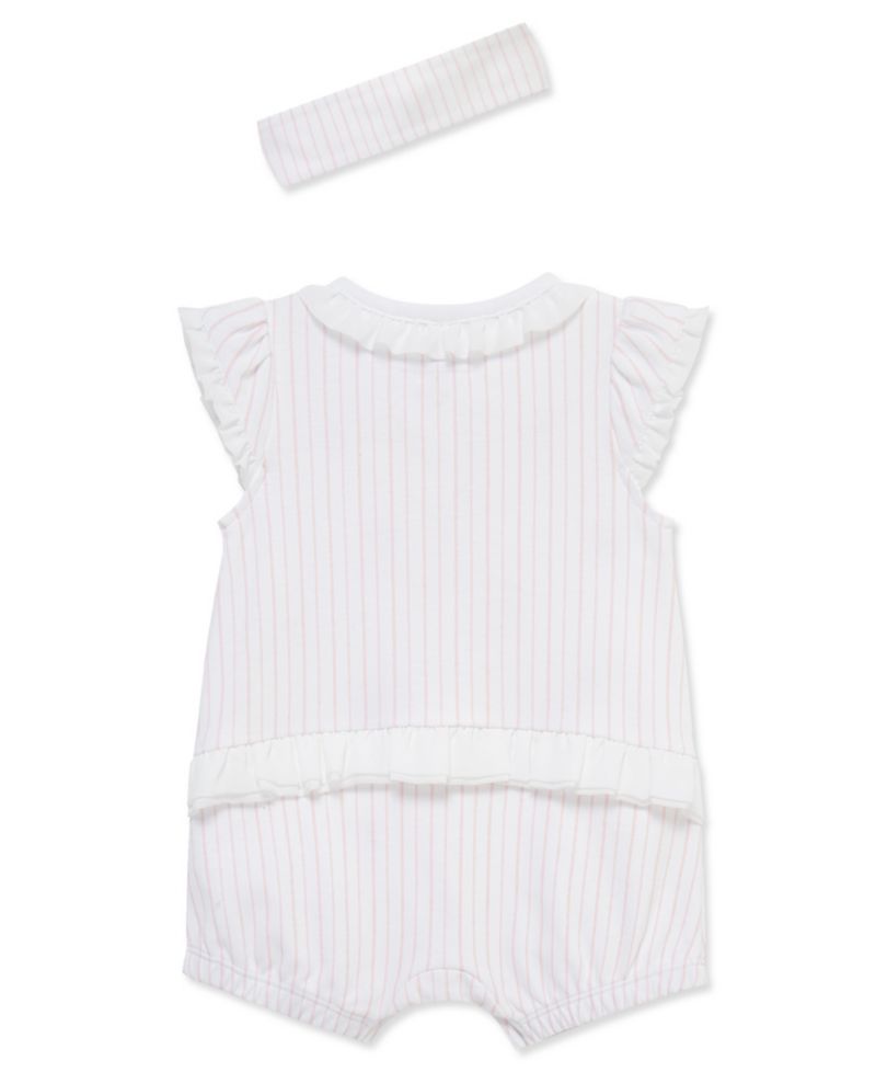 Baby Girls' Knit Floral Romper & Headband, 2-Piece Set
