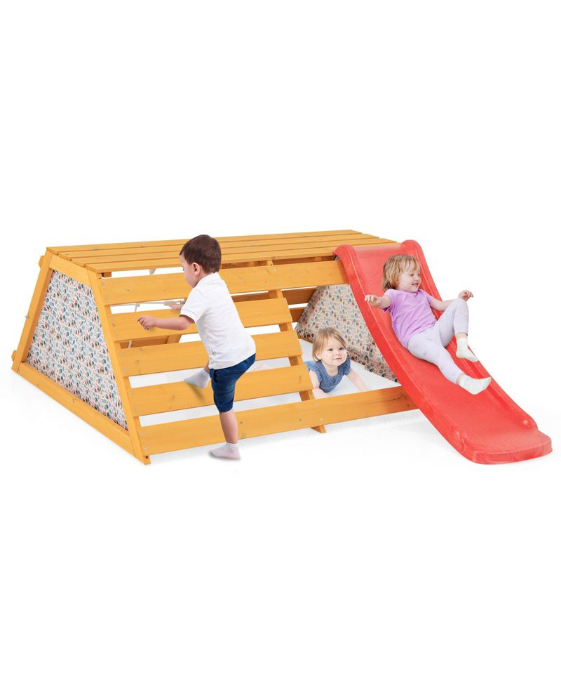 5-in-1 Wooden Indoor Jungle Gym Play Center