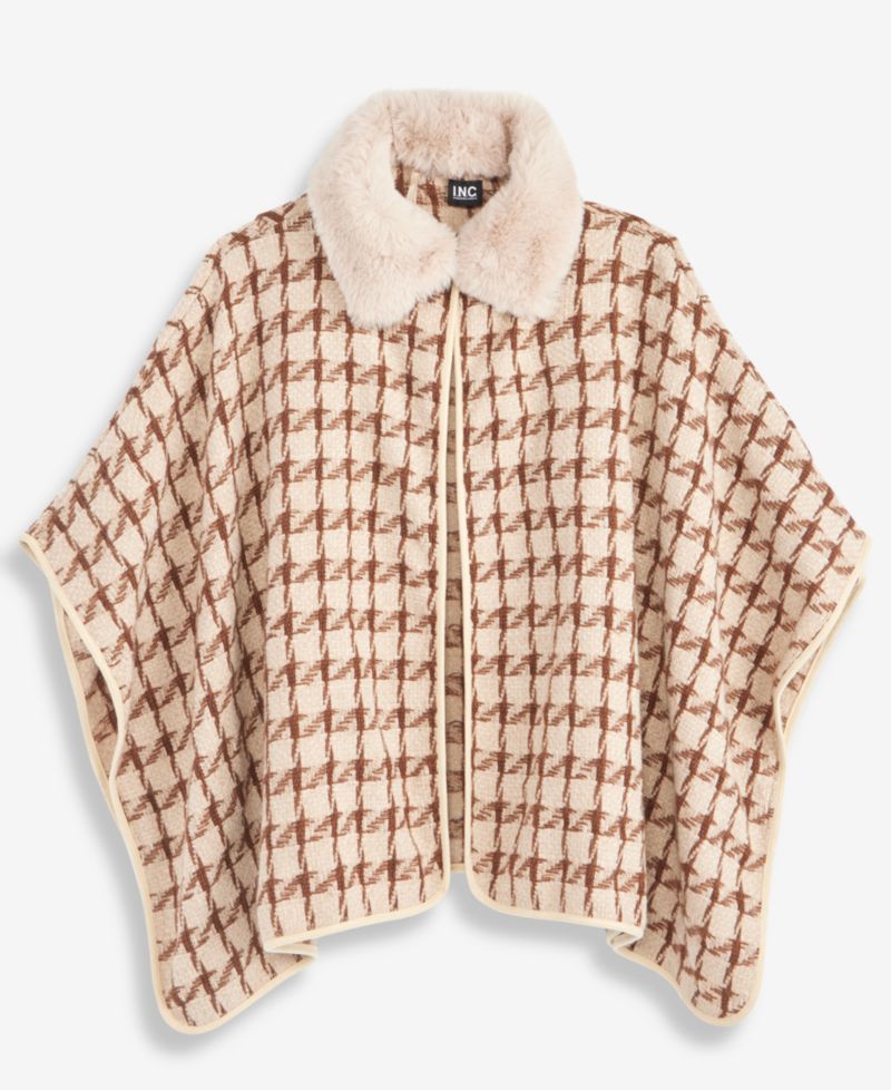 Women's Houndstooth Chenille Topper