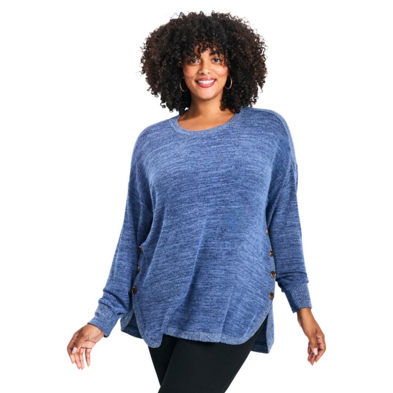 Women's Bec Button Detail Hacci Top
