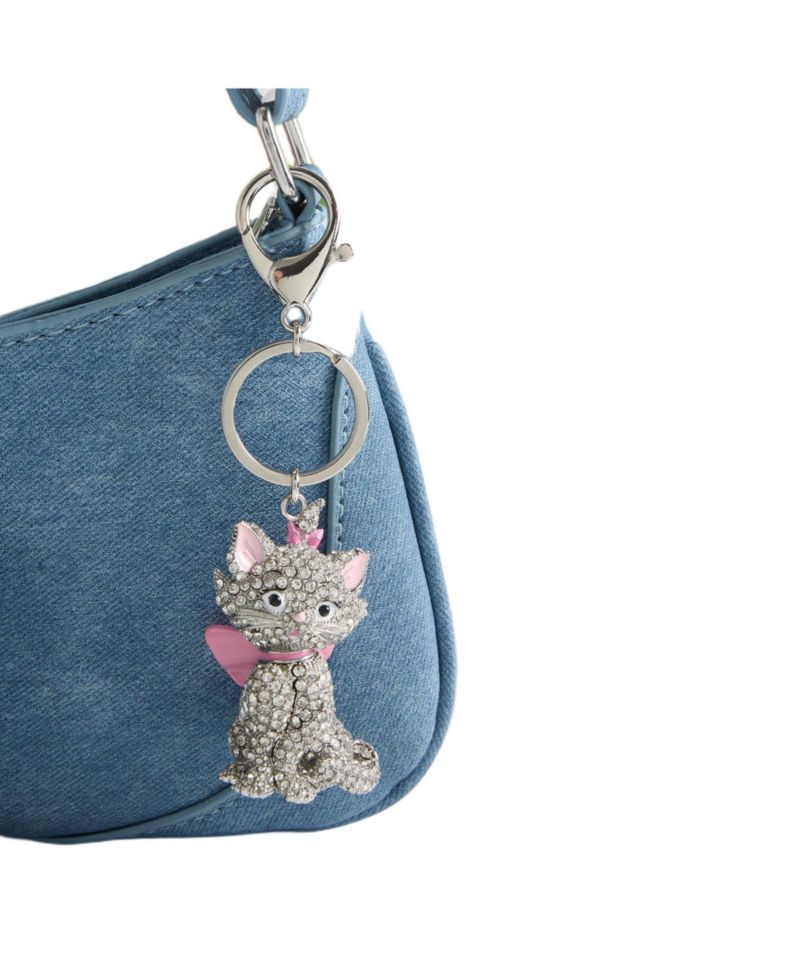 Aristocats Marie Crystal Pav&eacute; Bag Charm Keychain – Officially Licensed