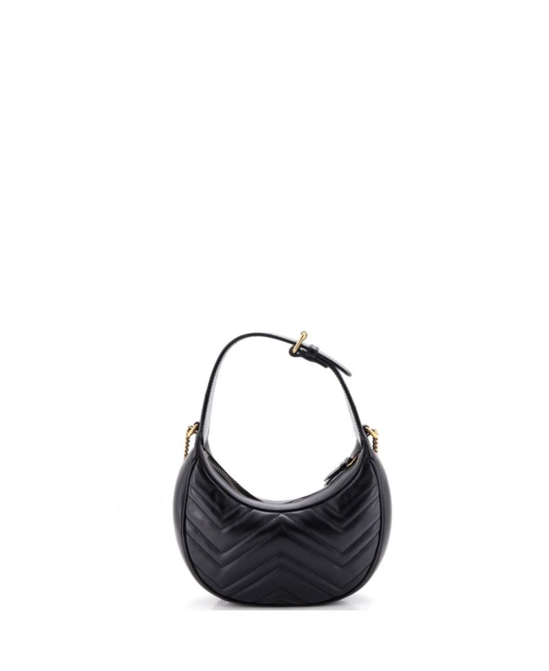 Mini GG Marmont Half Moon Hobo Matelasse Leather