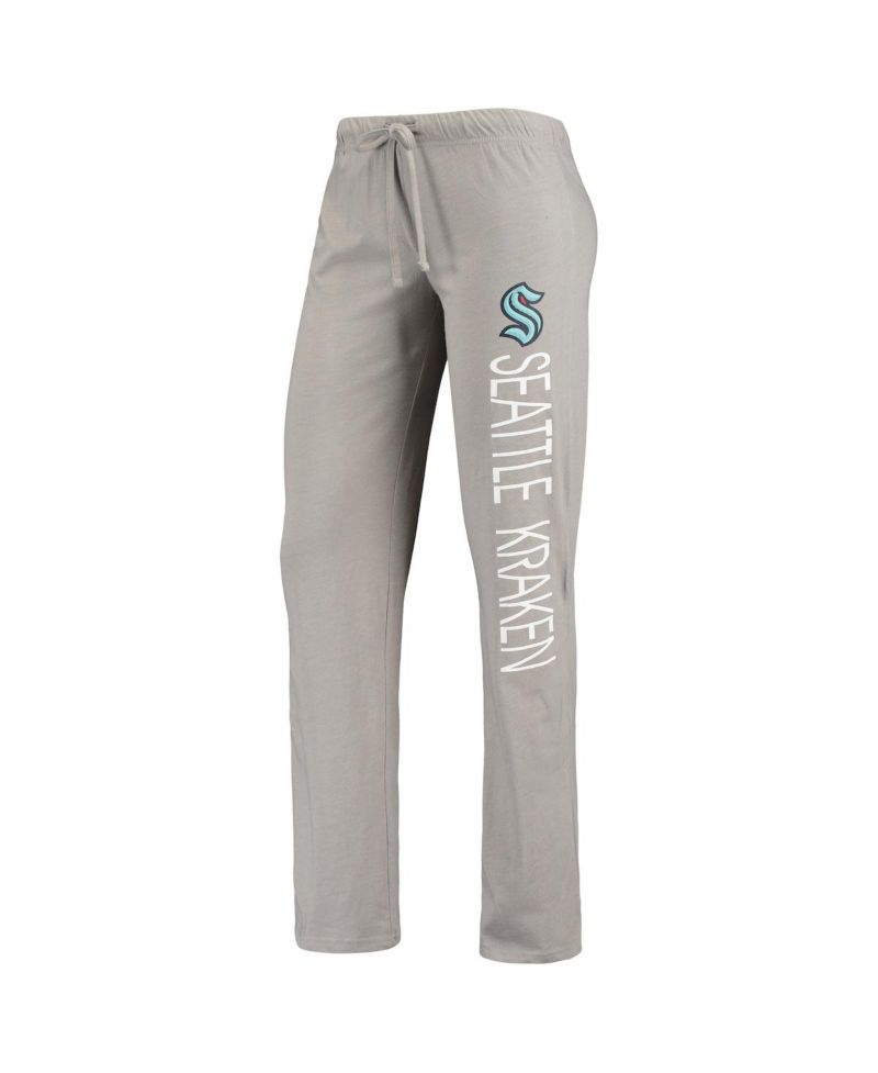 Women's Deep Sea Blue, Gray Seattle Kraken Meter Tank Top and Pants Sleep Set
