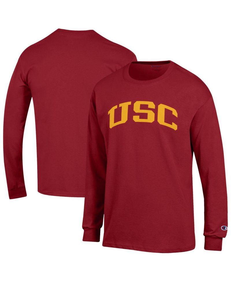 Men's Cardinal USC Trojans Basic Arch Long Sleeve T-Shirt