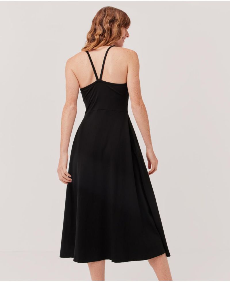 Women's Cotton Fit & Flare Midi Dress