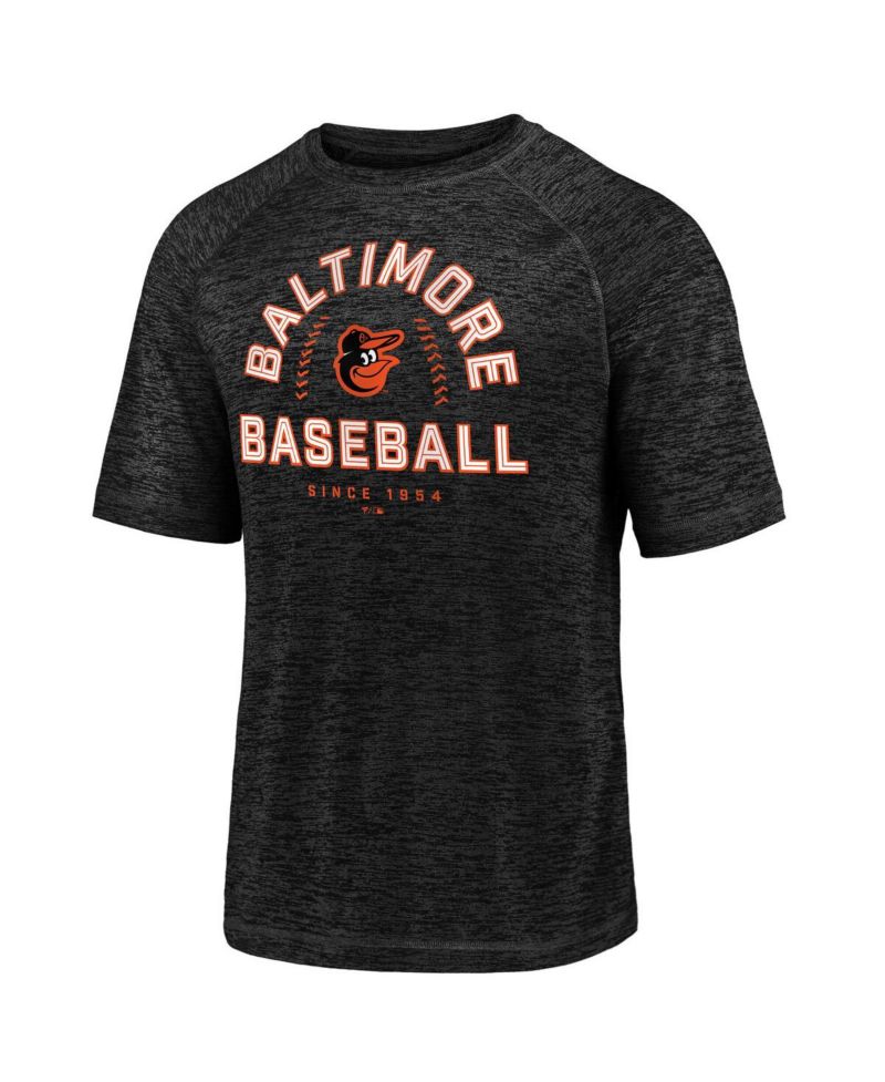 Men's Black Baltimore Orioles Line Up Primary Threat Striated T-Shirt