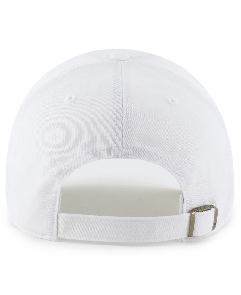 Men's White Tennessee Titans Secondary Logo Clean Up Adjustable Hat