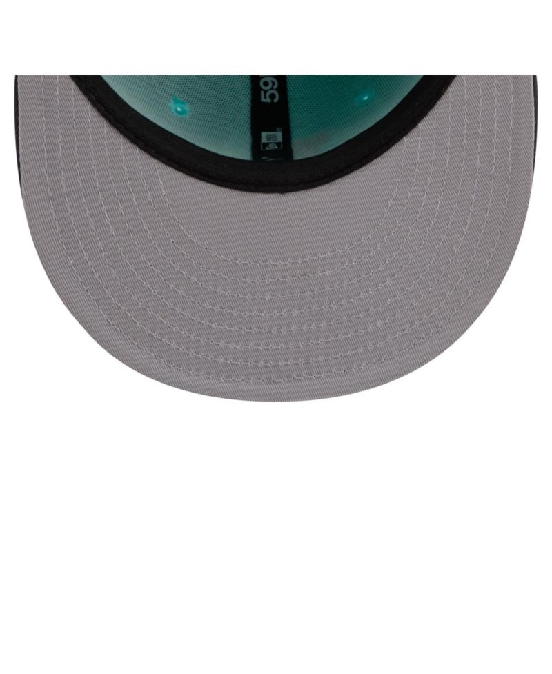 Men's Turquoise/Charcoal Los Angeles Dodgers Two-Tone Color Pack 59FIFTY Fitted Hat