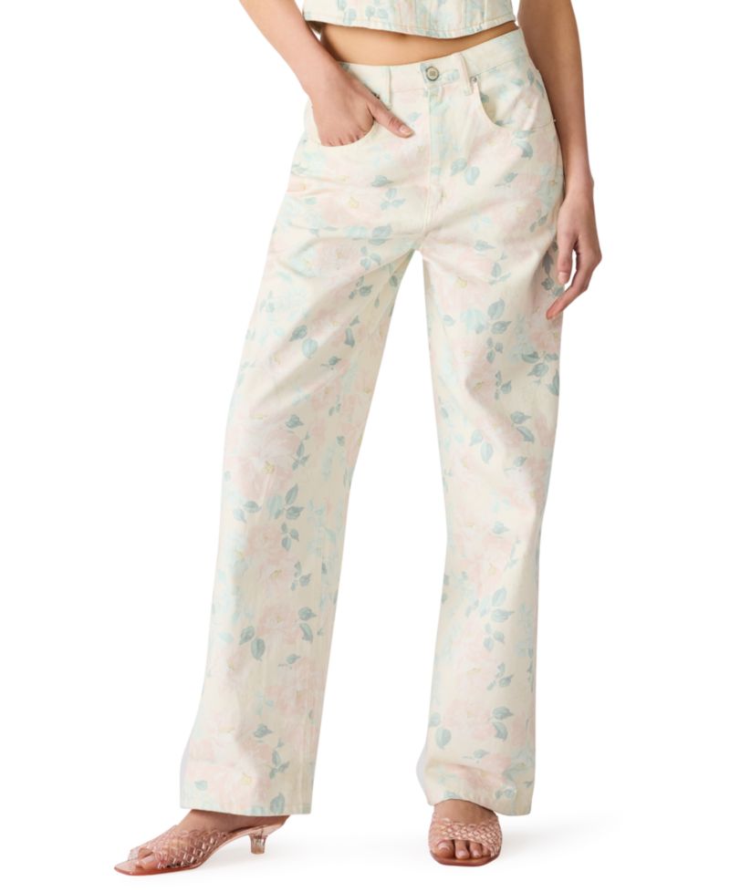 Women's Floral Printed Straight-Fit Jeans